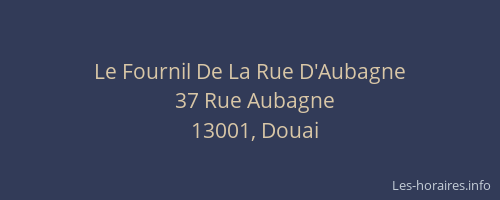Le Fournil De La Rue D'Aubagne