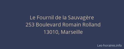Le Fournil de la Sauvagère
