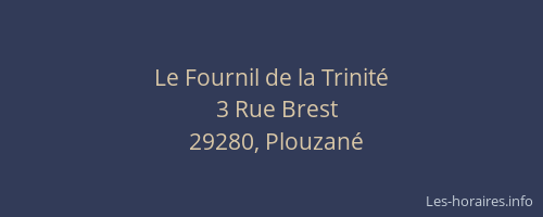 Le Fournil de la Trinit&eacute;