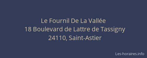Le Fournil De La Vall&eacute;e