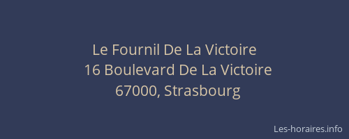 Le Fournil De La Victoire