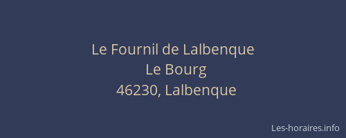 Le Fournil de Lalbenque