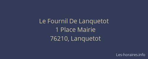 Le Fournil De Lanquetot