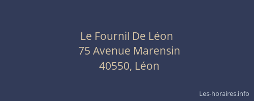 Le Fournil De L&eacute;on