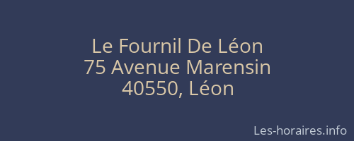 Le Fournil De Léon