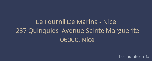 Le Fournil De Marina - Nice