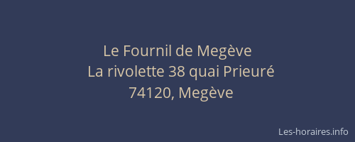 Le Fournil de Meg&egrave;ve