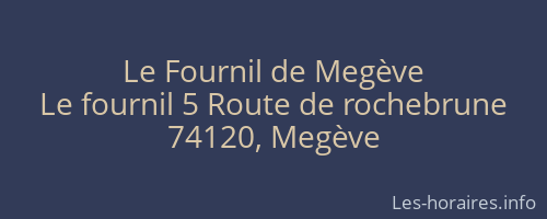 Le Fournil de Megève