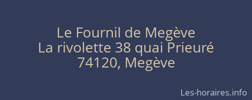 Le Fournil de Megève