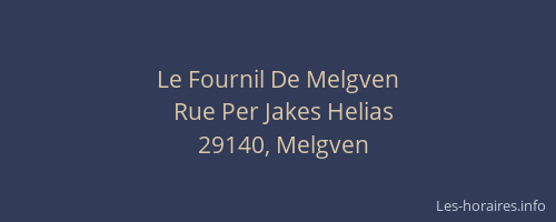 Le Fournil De Melgven
