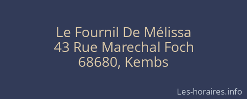 Le Fournil De Mélissa