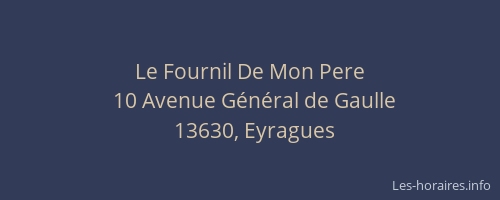 Le Fournil De Mon Pere