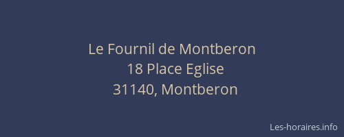 Le Fournil de Montberon