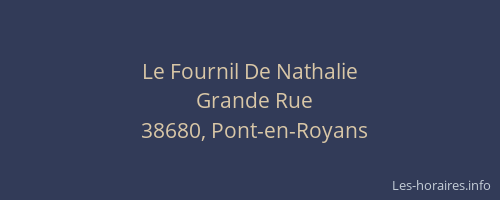 Le Fournil De Nathalie