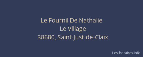 Le Fournil De Nathalie