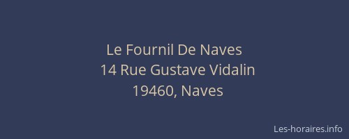 Le Fournil De Naves