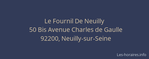 Le Fournil De Neuilly