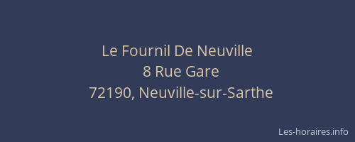 Le Fournil De Neuville