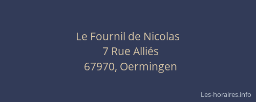 Le Fournil de Nicolas