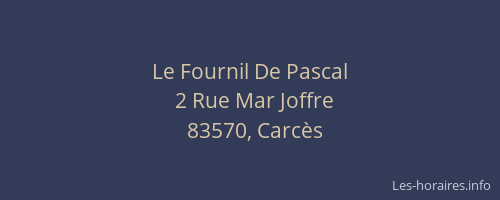 Le Fournil De Pascal