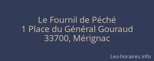 Le Fournil de Péché