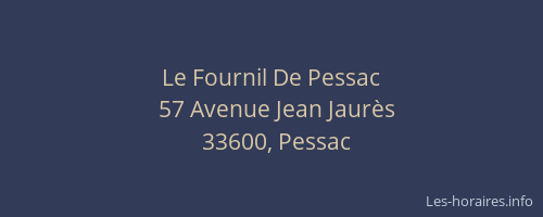 Le Fournil De Pessac