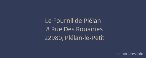 Le Fournil de Plélan