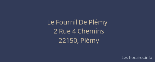 Le Fournil De Plémy