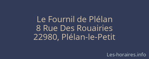 Le Fournil de Plélan