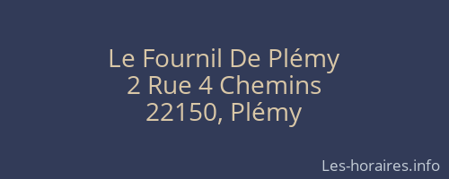 Le Fournil De Plémy
