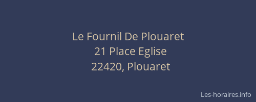 Le Fournil De Plouaret
