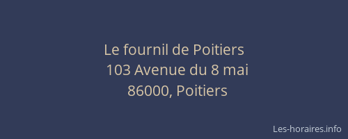 Le fournil de Poitiers
