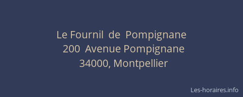 Le Fournil  de  Pompignane