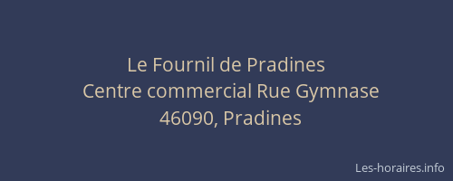 Le Fournil de Pradines