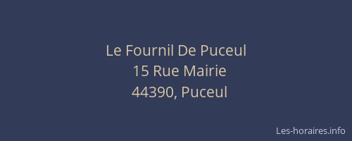 Le Fournil De Puceul