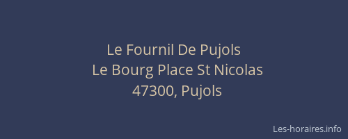 Le Fournil De Pujols