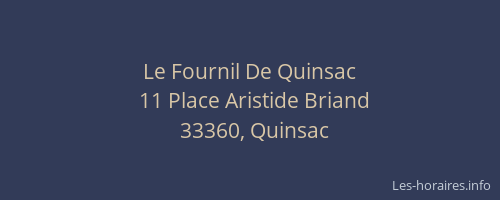 Le Fournil De Quinsac