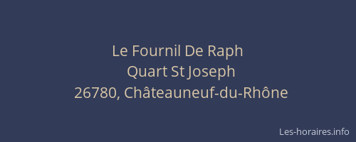 Le Fournil De Raph