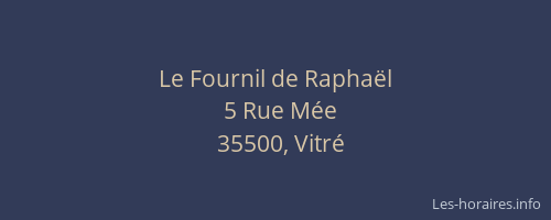 Le Fournil de Raphaël