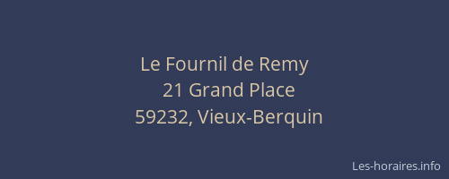 Le Fournil de Remy