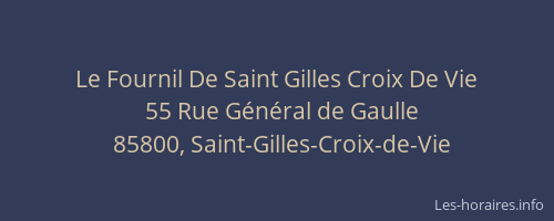 Le Fournil De Saint Gilles Croix De Vie