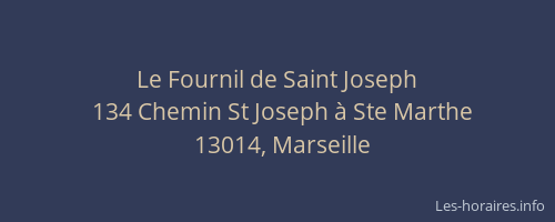 Le Fournil de Saint Joseph