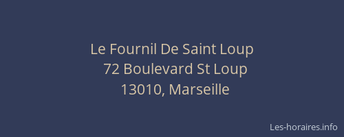 Le Fournil De Saint Loup