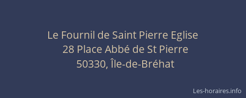 Le Fournil de Saint Pierre Eglise