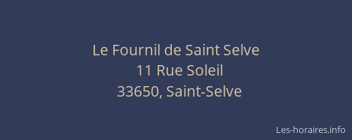 Le Fournil de Saint Selve
