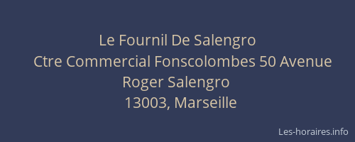 Le Fournil De Salengro