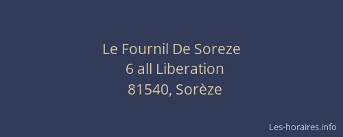 Le Fournil De Soreze