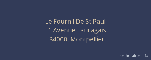 Le Fournil De St Paul