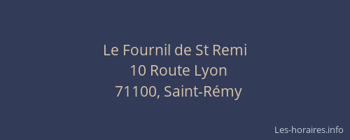 Le Fournil de St Remi