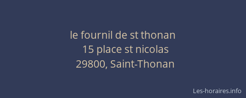 le fournil de st thonan